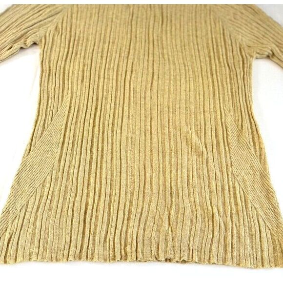 Just Cavalli Sweater XXL Light Yellow Brown Lace Up Sleeves Designer Italy Boho - Picture 3 of 16